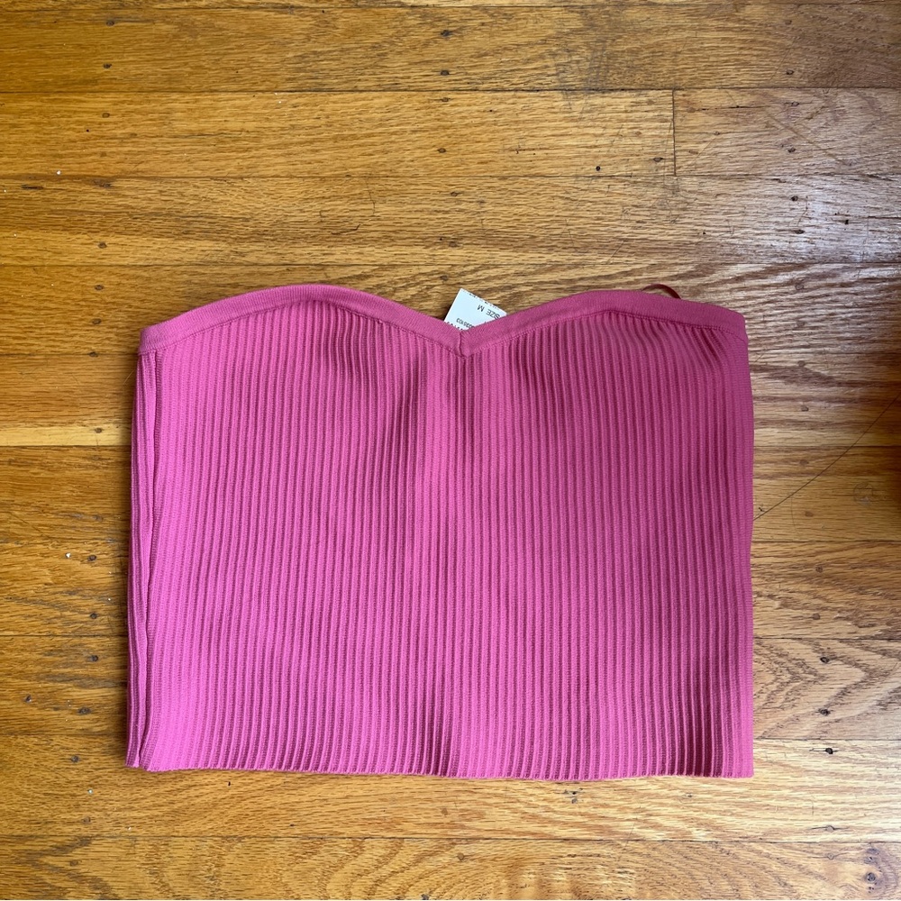NWT Tilly's Pink Ribbed Crop Top